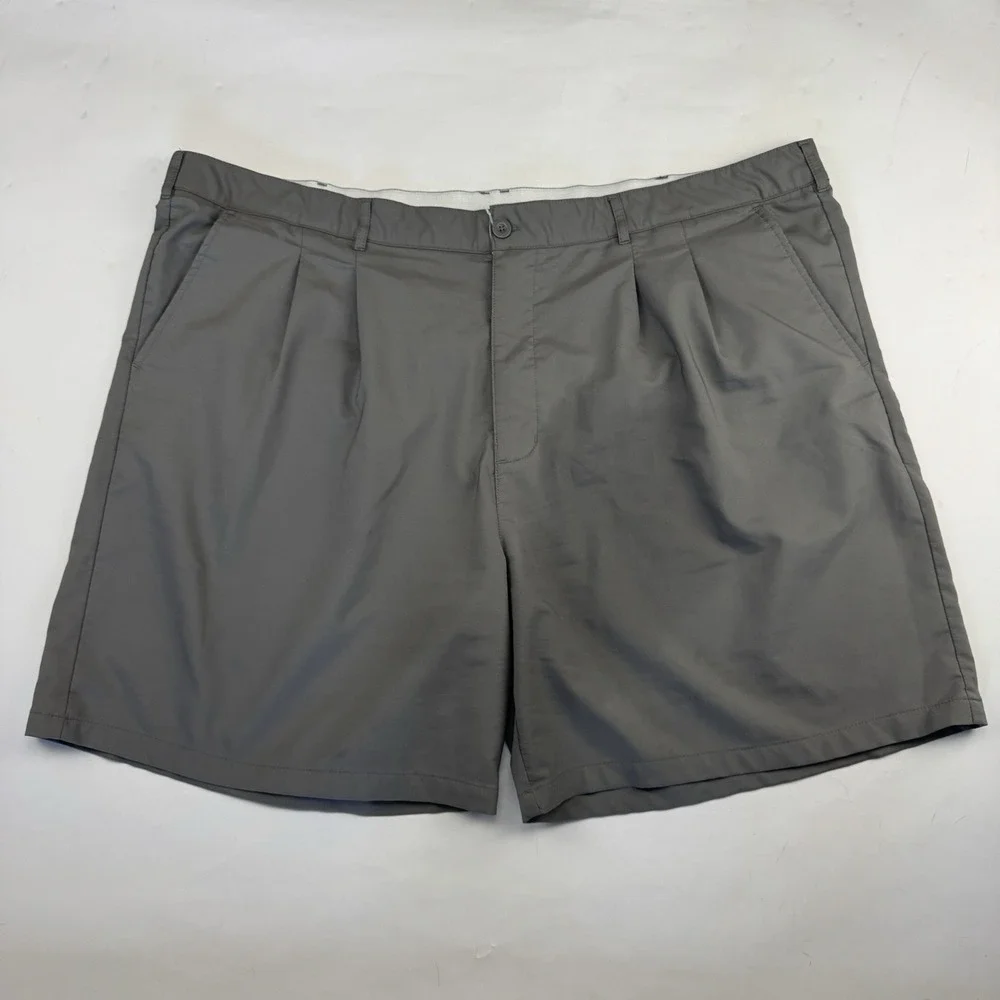 Reebok Golf Men's Gray Flat Front Performance Active Shorts Size 54 Stretch - Picture 2 of 10